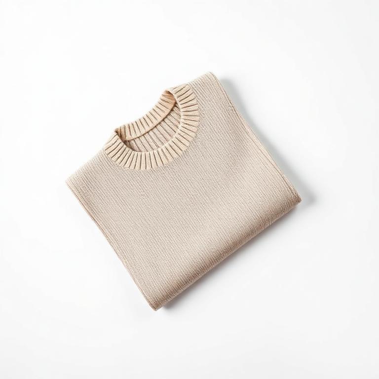 Sweter z dzianiny — Packshot na białym tle wygenerowany przez AI